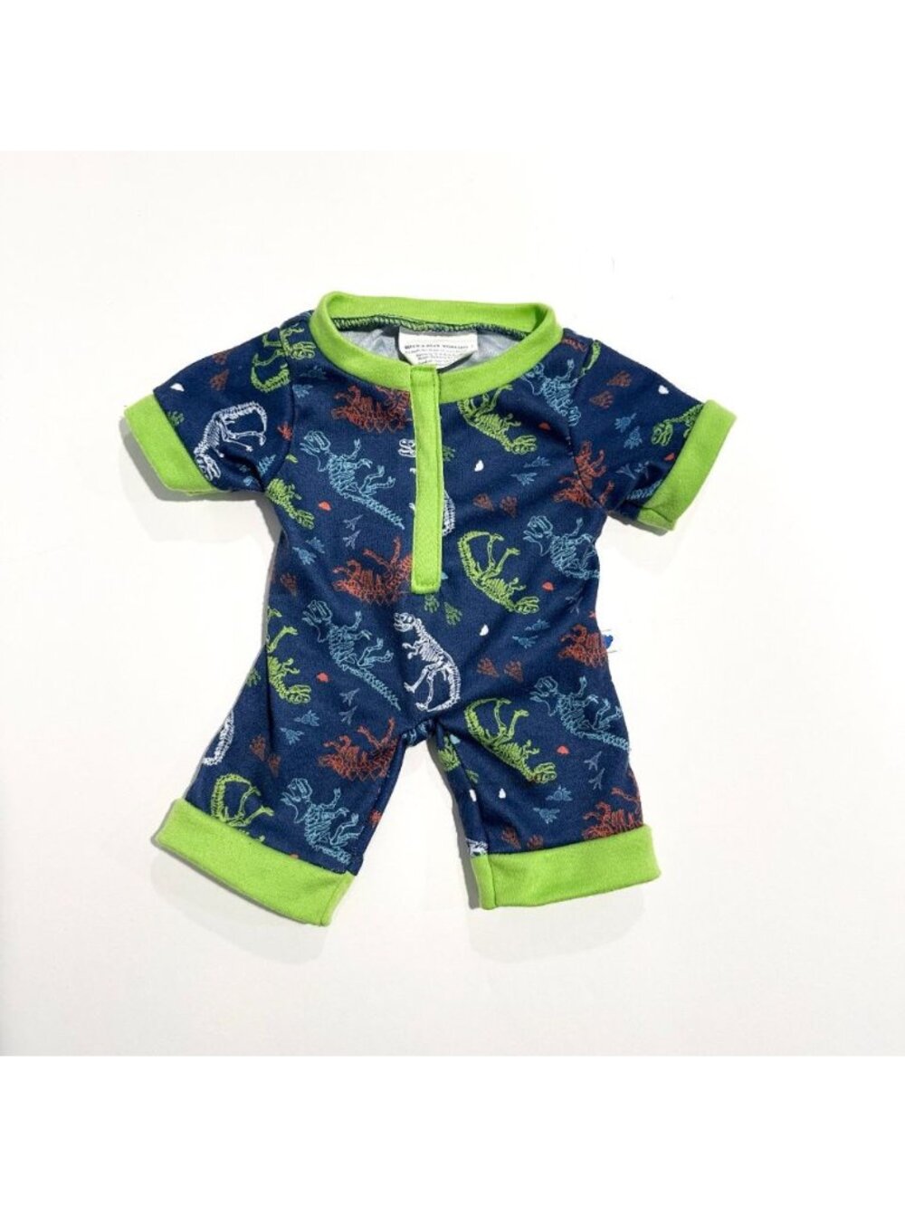 Build-A-Bear Workshop Blue Dinosaur Fossil Onesie Pajamas